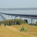 Мостовой переход  через реку Волга